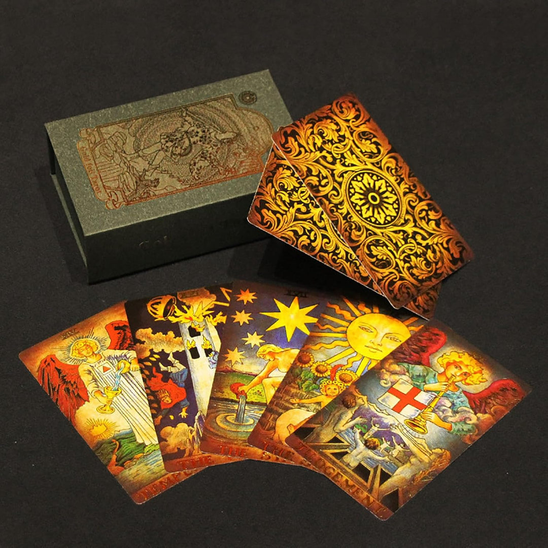 YLME Tarotkarten - Tarot Karten für Anfänger - Wasserdichtes PVC-Material - Tarot Cards - mit Buch -