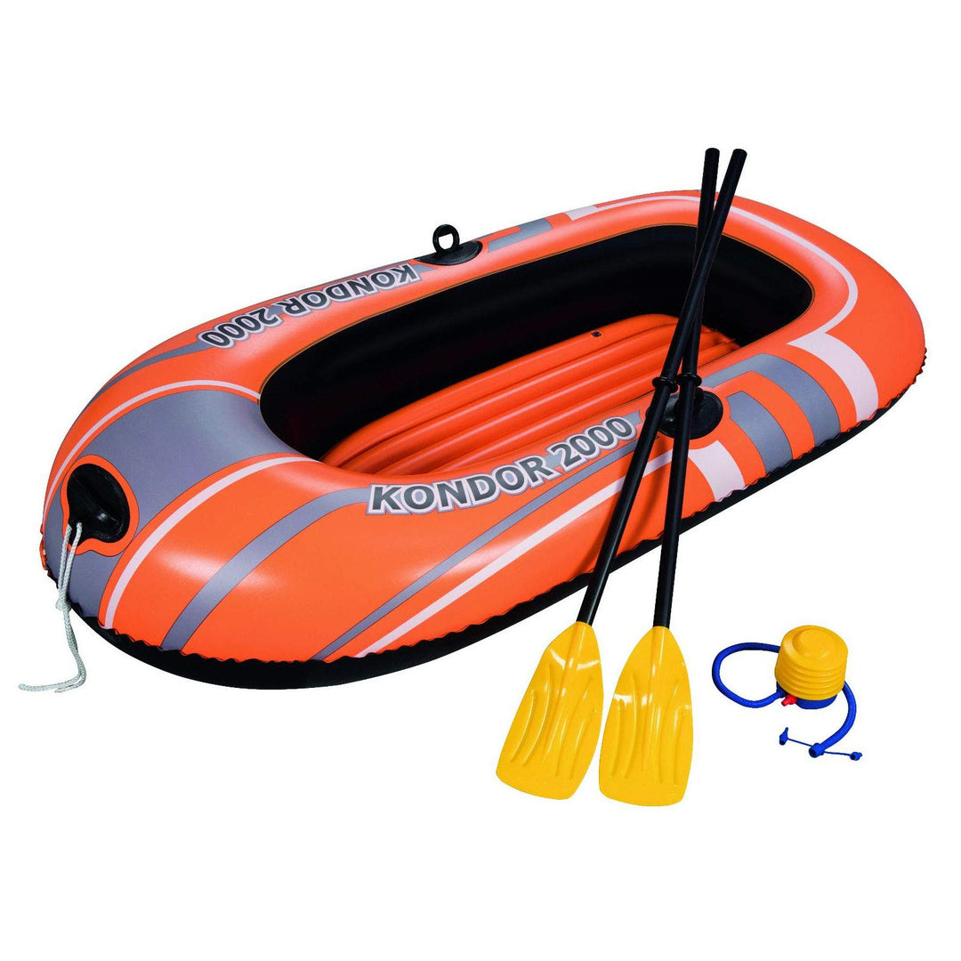 Bestway 61062 - Bootsset 198 x 122 cm - Schlauchboot mit Luftpumpe und Paddel