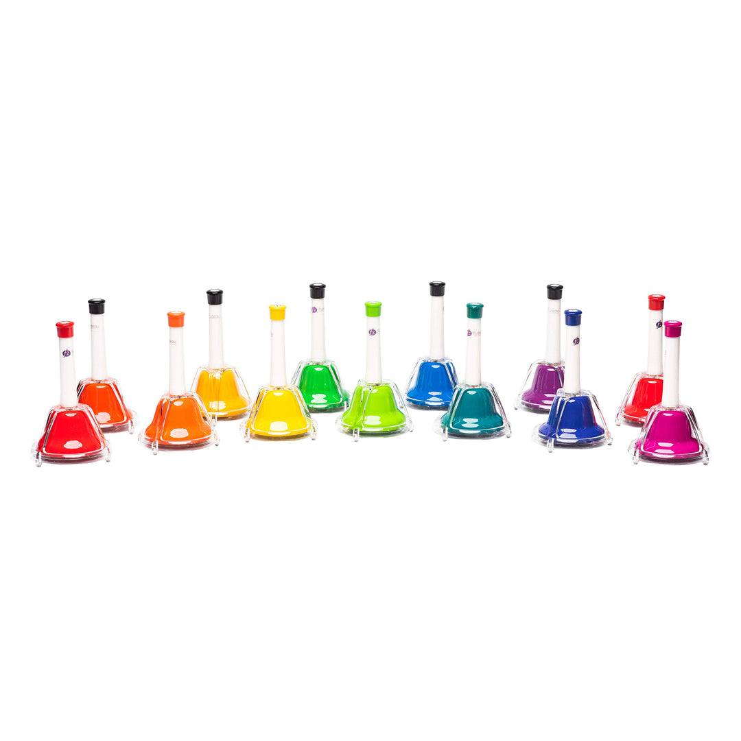 FUZEAU - 70610 - Set mit 13 gestimmten Glocken - 2 in 1 - zum Schlagen - 1 Farbe = 1 Note - Original