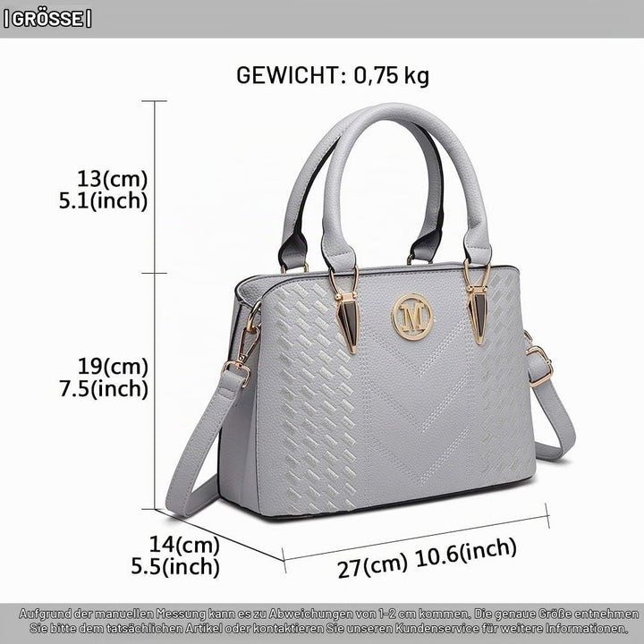 Miss Lulu Handtasche Damen,Exquisitem Handtasche Damen Mittelgross,Lychee Muster Tasche Damen,Hochwe