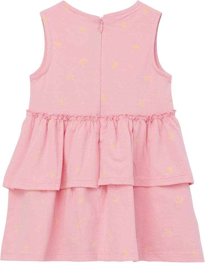 s.Oliver Baby-Mädchen Stufenkleid mit Volants und Print 62 Rosa 43a1, 62 Rosa 43a1