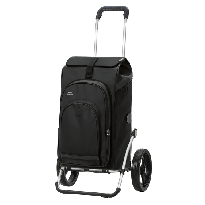 ANDERSEN Einkaufstrolley - Royal Shopper Hydro 3.0 schwarz | mit Flüsterrädern, grosse Räder, 25 cm,