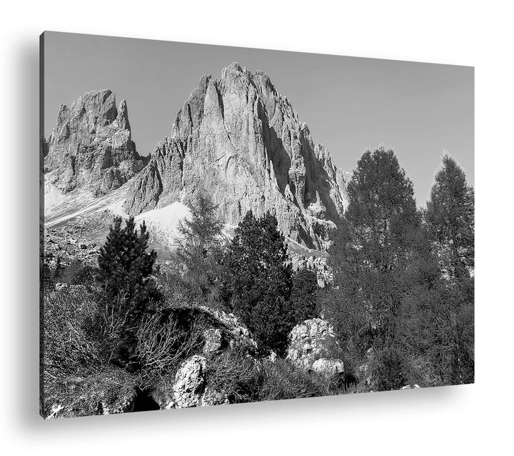 deyoli die atemberaubenden Dolomiten Italiens Format: 80x60 als Leinwand, Effekt: Schwarz&amp;Weiss, Mot