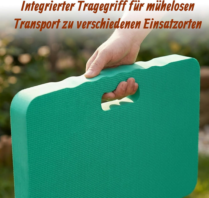 Relaxdays Kniekissen, 2er Set, Garten, Werkstatt, Yoga, Schaumstoff, Tragegriffe, HxBxT: 4 x 46 x 28