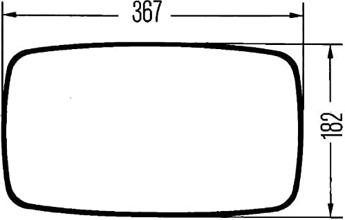 HELLA - Aussenspiegel - Kunststoffgehäuse - schwarz - Breite: 182mm - Höhe: 367mm - beidseitig - 8SB