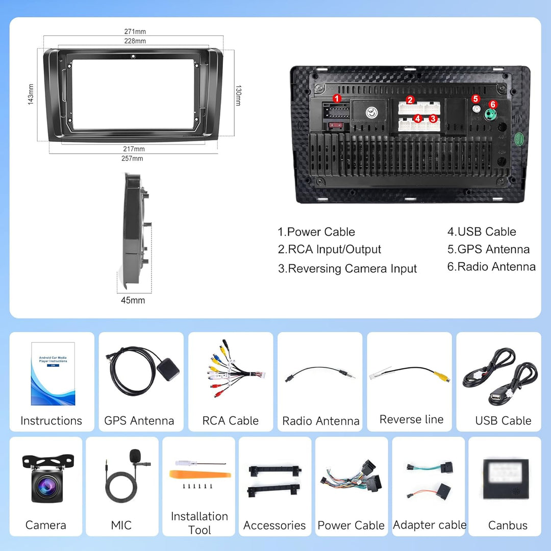 Rimoody 8 Core 6+128G Autoradio Android für Mercedes Benz ML GL W164 ML350 ML500 GL320 X164 ML280 GL