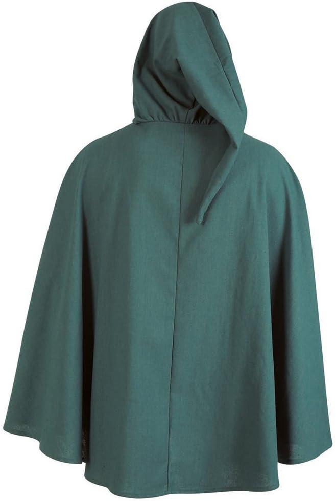 KarnevalsTeufel Cape mit Kapuze Mittelalter-Kostüm Unisex Grün