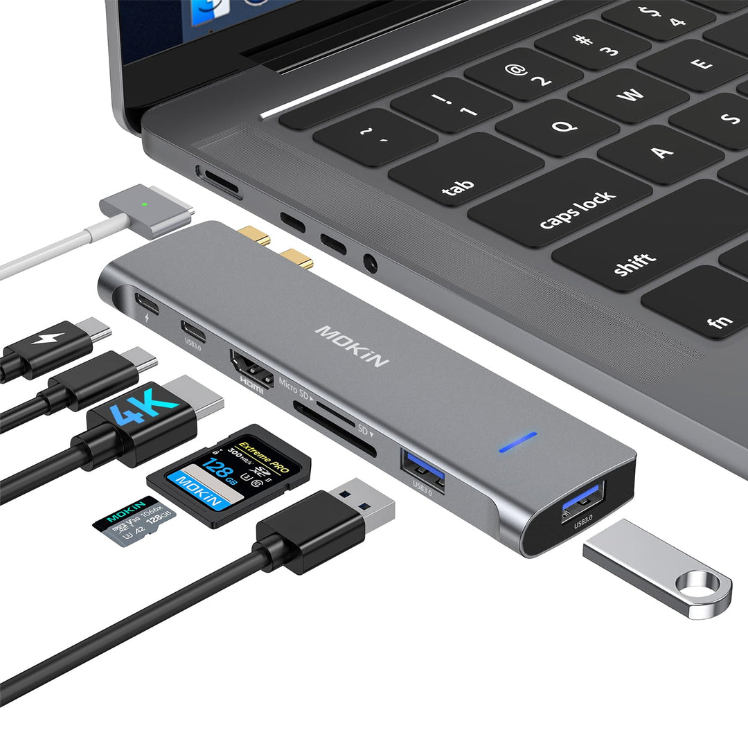 USB-C-Adapter für MacBook Pro 2020, MacBook Pro USB Adapter HDMI MacBook Pro Dongle mit 4KHDMI, 2 US