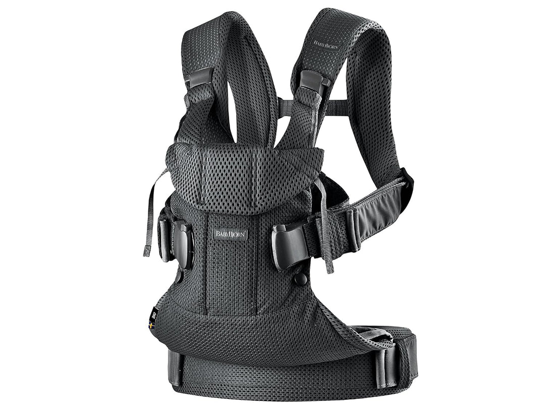 BabyBjörn Babytrage One Air, 3D-Netzstoff, Schwarz 3D-Netzstoff Schwarz, 3D-Netzstoff Schwarz