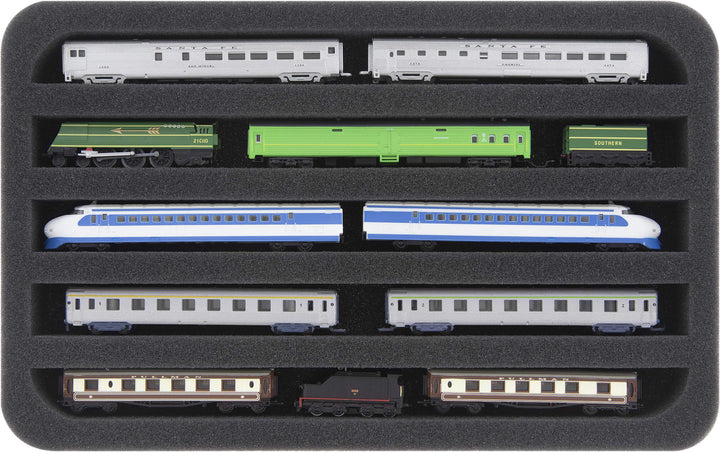 Feldherr Schaumstoffeinlage Spur Z - liegend - 5 Stege für Modelleisenbahn - HS030A008