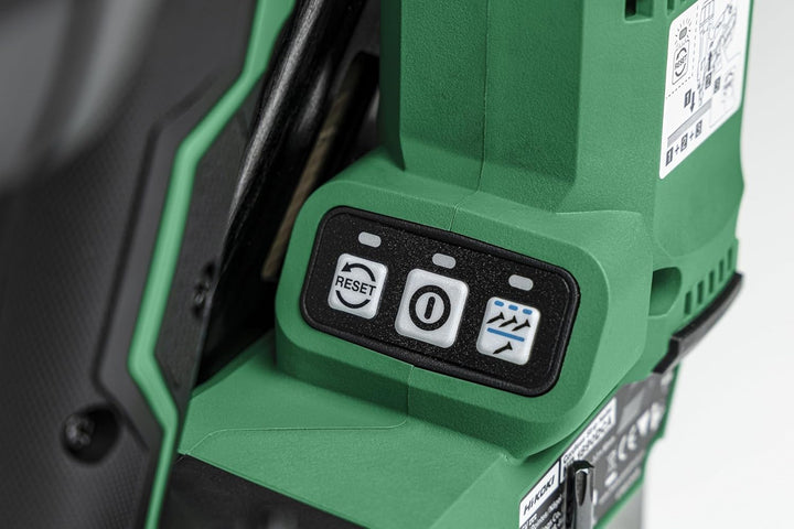 HiKOKI Akku-Streifennagler 34° - 18 V, 50-90 mm Nägel - Leistungsstark, LED-Licht, Brushless Motor,