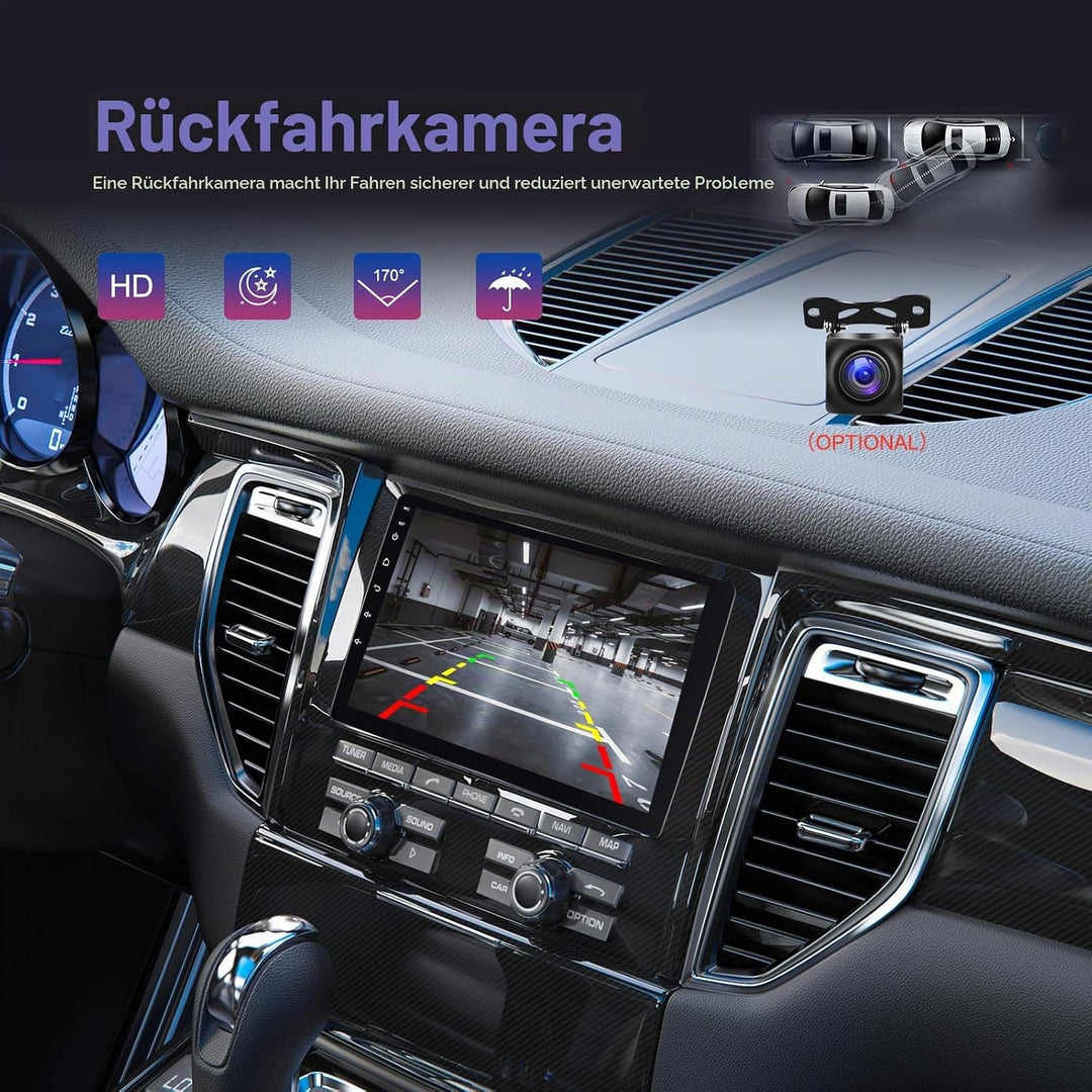 CAMECHO 4G+64G Android 15 Autoradio für VW Golf 5 Polo Skoda mit Navi Carplay Android Auto,9 Zoll Do