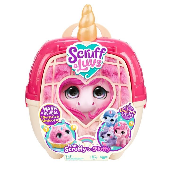 ScruffaLuvs Einhorn-Scruff in Lila – Plüschtier, 19 cm – wasche und enthülle 1 von 4 Einhörnern mit