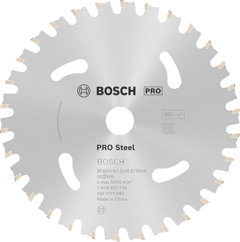 Bosch Accessories Bosch Professional 1x Kreissägeblatt Standard for Steel (Stahl, Sägeblatt Ø 136 x