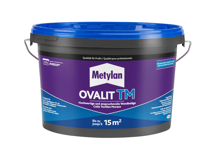 Metylan Ovalit TM, Tapetenkleber pur oder als Zusatz für Tapetenkleister, sehr starker Kleber für sc