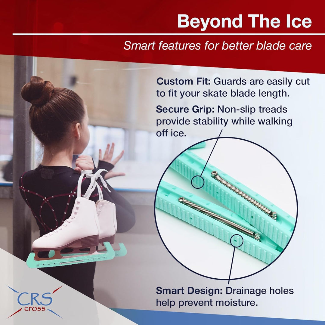 CRS Cross Skate Guards, Soakers & Towel Gift Set - Ice Skating Guards and Soft Skate Blade Covers fo