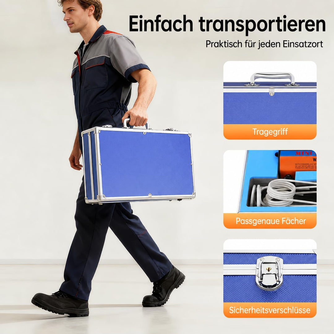 1000W induktionsheizung kfz, 800℃ Magnetische Induktionsheizgerät, induktionswärmer mit 10 Heizspule