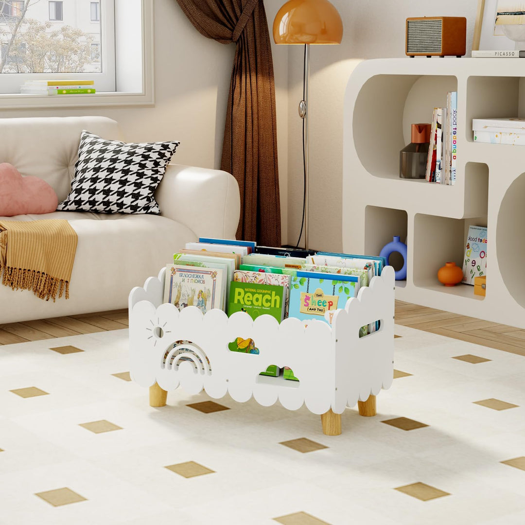 Kinder Bücherregal, Montessori Bücherregal Kinder, Bücherkistes Kinders für Leseecke, Babyzimmer, Bü
