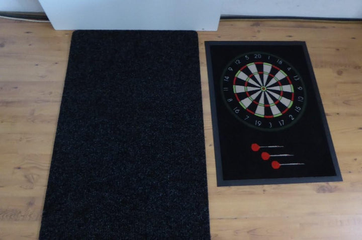 Dartteppich Darts Teppich Dartmatte für Steeldart + Klett Oche + Bouncer Schutz