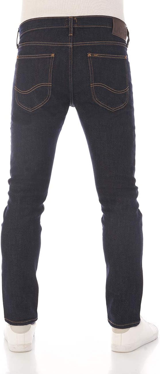 Lee Herren Jeans Luke Slim Fit Hose Tapered Männer Jeanshose Baumwolle Denim Stretch Blau Schwarz Gr