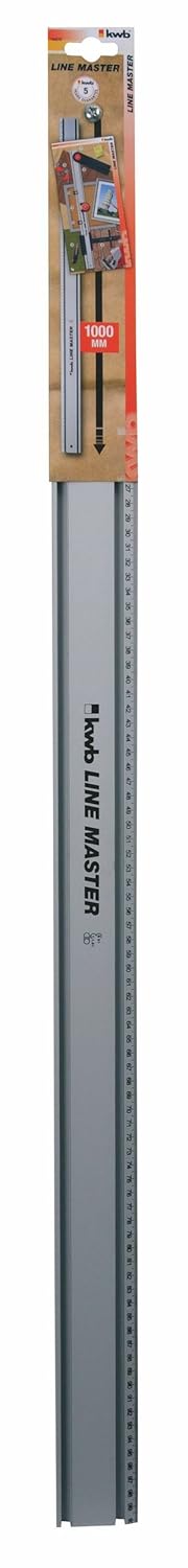 kwb LINE MASTER Präzisionslineal – 1000-mm Universal-Führungsschiene für Kreissäge, Stichsäge und Ob