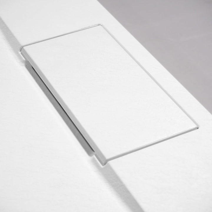 WITEN&NOCK Duschwanne 120x100 cm SMC Brausewanne weiss Steinoptik Anti-Rutsch Duschtasse Höhe 3,2 cm