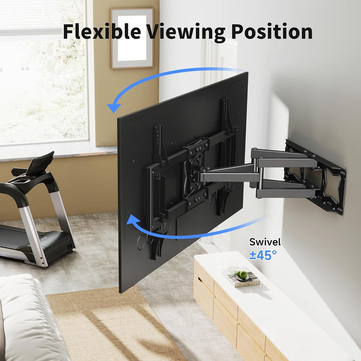 XINLEI Ultraflache TV-Wandhalterung für die meisten 37-86 Zoll Flachbild-/Curved-TVs bis 60 kg, Schw