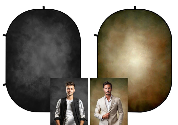 Kate 1.5x2m Schwarz/Braun Falthintergrund Faltbar Falthintergrund Fotografie Faltbare Hintergrund Wa