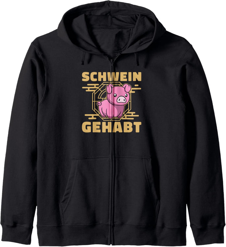 Schweinebauer Schwein Gehabt - Schweinchen Ferkel Schwein Kapuzenjacke