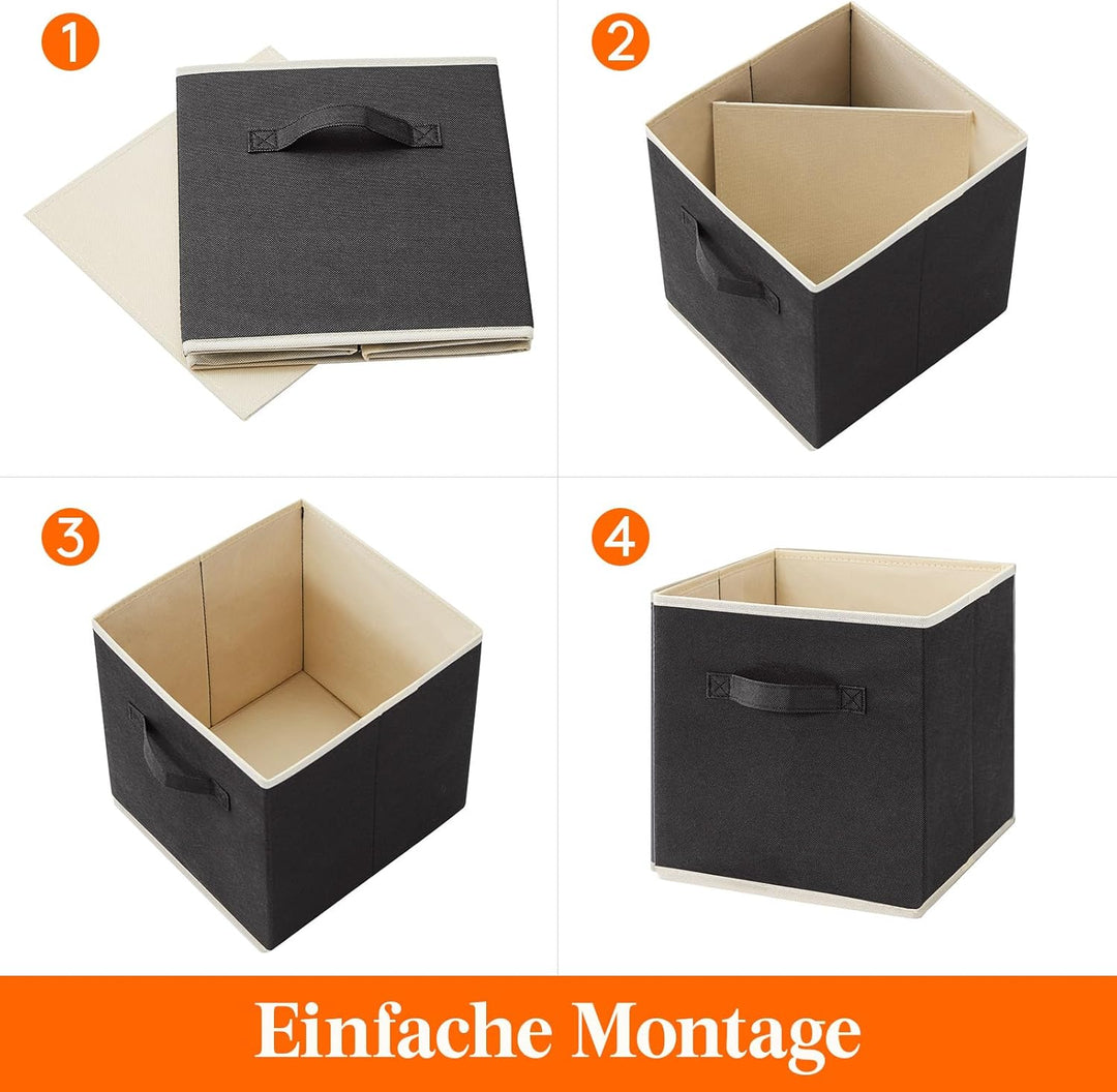 Lifewit 10 Stück Aufbewahrungsbox Stoff, Faltbare aufbewahrungsbox, 33 x 33 x 33 cm Aufbewahrung Ord