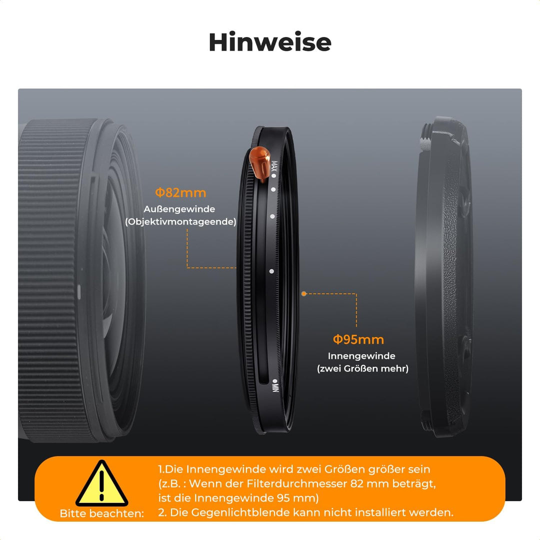 K&F Concept Nano-X ND Filter 77mm CPL&ND2-ND32 2 in 1 multifunktionaler Graufilter und CPL Filter Po