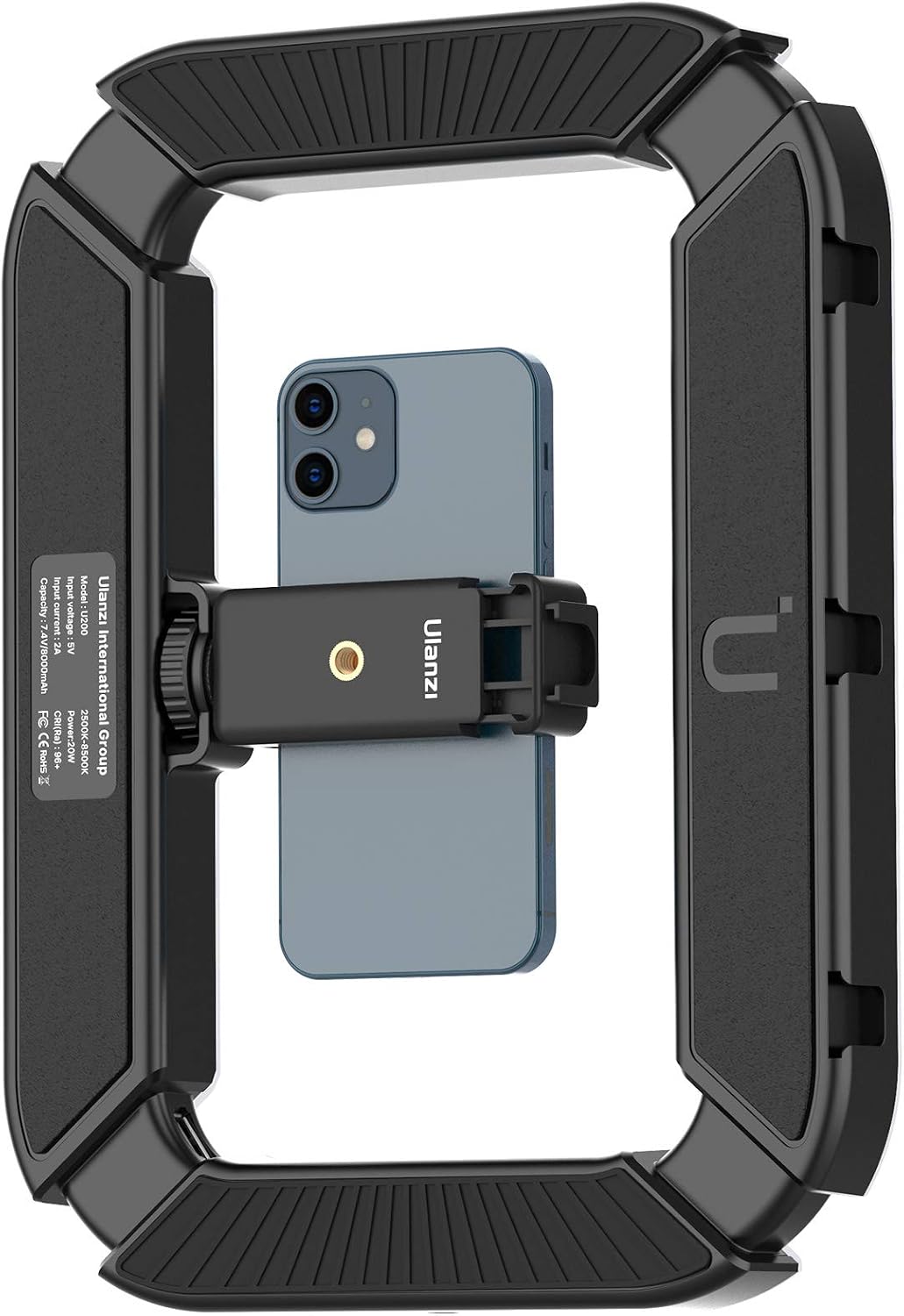 Ulanzi U200 Ringlamp Video Rig - with Phone Holder and Built-in Power Bank