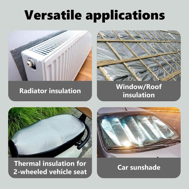 vidaXL Heizkörper-Reflektorfolie Silber 5 x 0,6 m Polyethylen | Hergestellt aus robustem Aluminium,