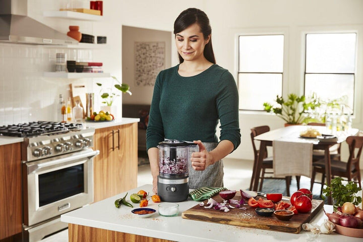 KitchenAid KFCB519DG Zerkleinerer für 5 Tassen, kabellos, Anthrazit Dunkelgrau Kabelloser 5 Tassen,