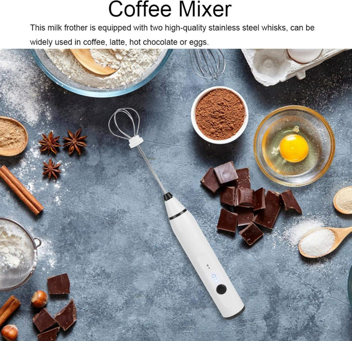 Kleiner elektrischer Schneebesen, USB-Aufladung Mini Foamer Handmilchschäumermischer für Kaffee Latt