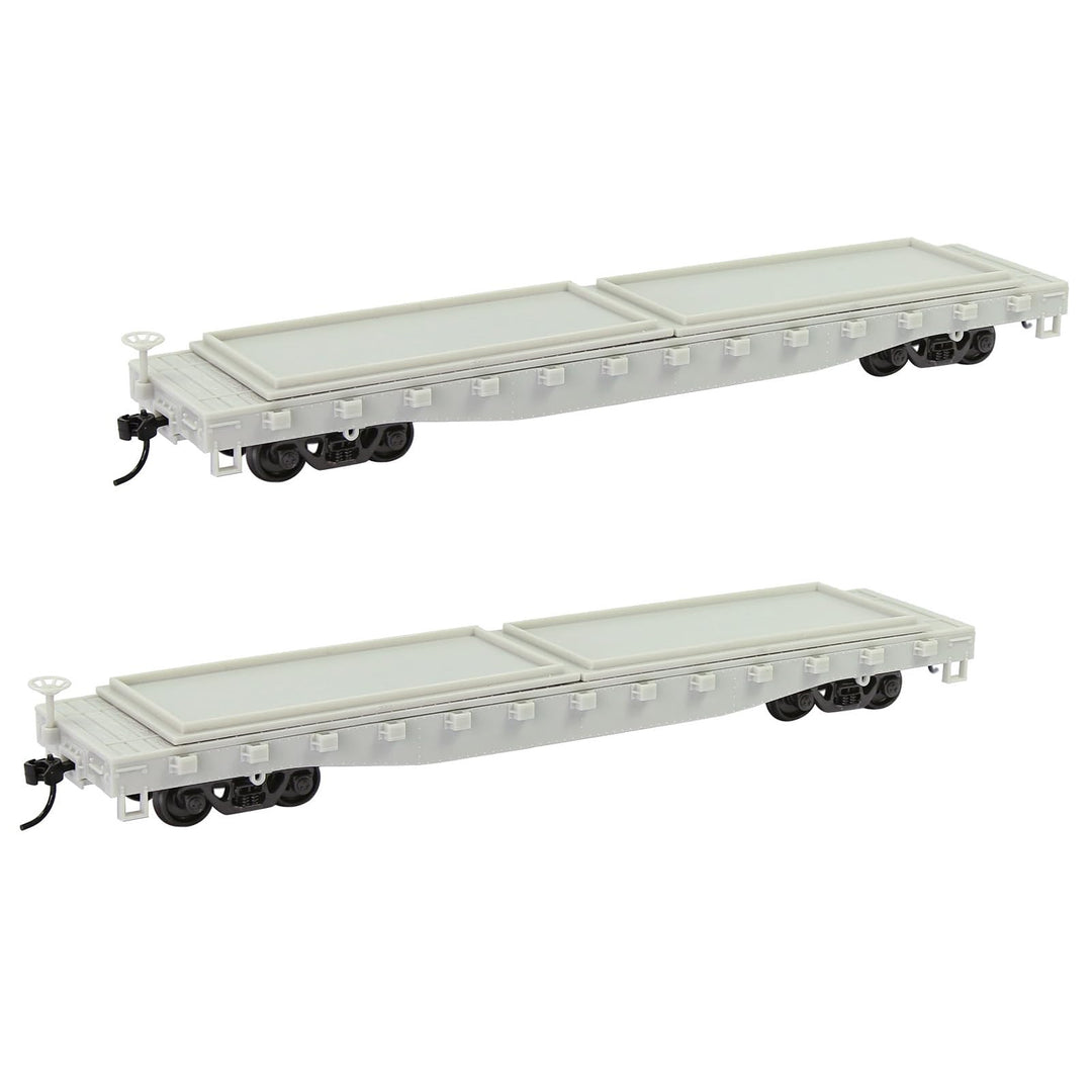 Evemodel 2 Set Spur H0 1:87 Flachwagen Modell Eisenbahn Güterwagen Waggon Unbemahlte Klebstoff Blank