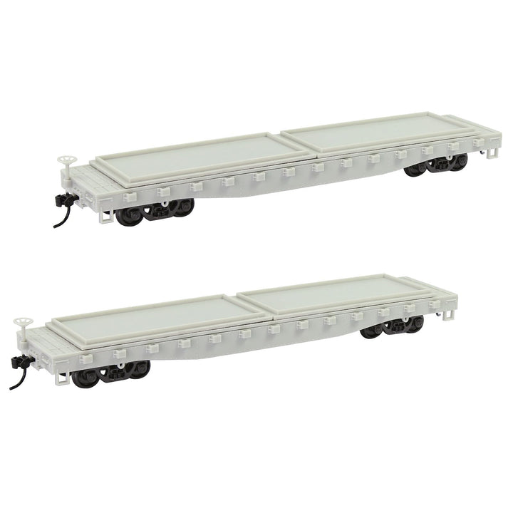 Evemodel 2 Set Spur H0 1:87 Flachwagen Modell Eisenbahn Güterwagen Waggon Unbemahlte Klebstoff Blank