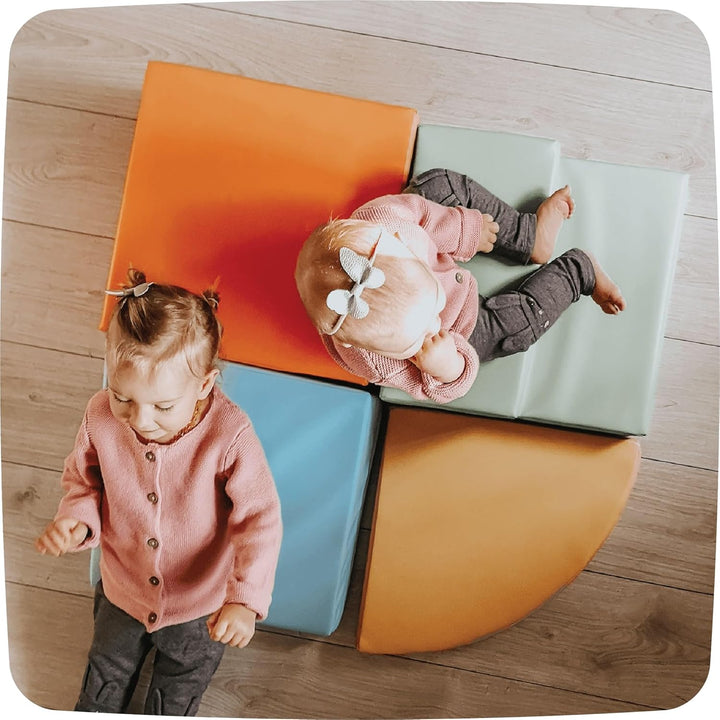 IGLU SOFT PLAY Corner Crawler Softbausteine Riesenbausteine Schaumstoffbausteine 4 Blöcke - Anti-Rut