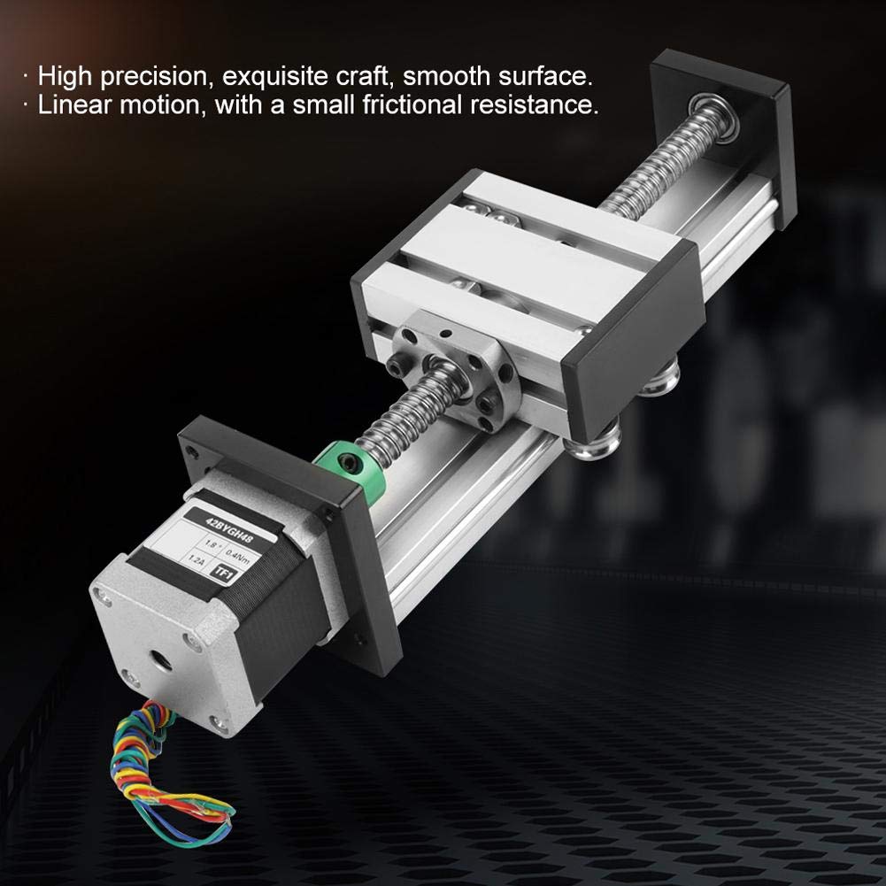 100mm Linearschienenschlitten, 1204 Kugelumlaufspindel Linearhubantrieb mit Schrittmotor für DIY CNC