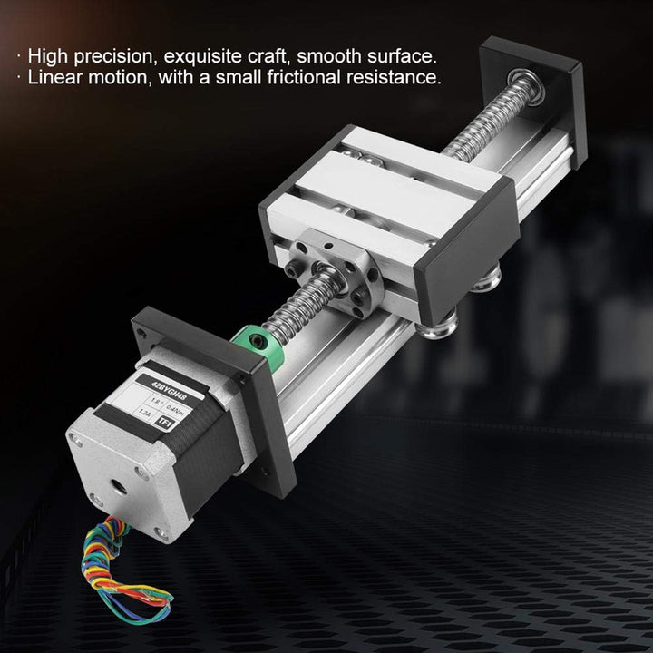 100mm Linearschienenschlitten, 1204 Kugelumlaufspindel Linearhubantrieb mit Schrittmotor für DIY CNC