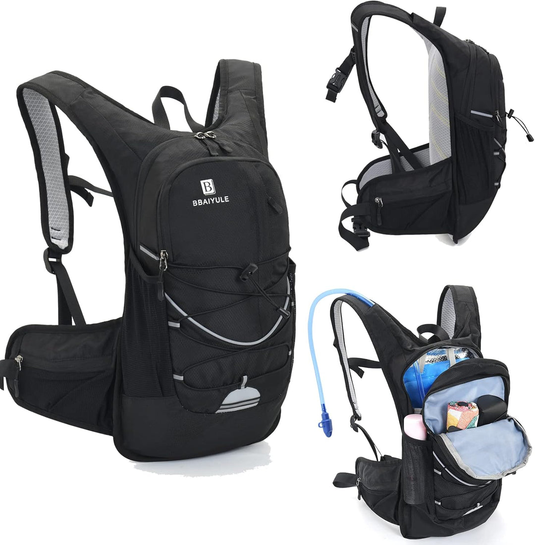 BBAIYULE® Trinkrucksack, isolierter Trinkrucksack mit 2 l BPA-freier Wasserblase, für Laufen, Wander