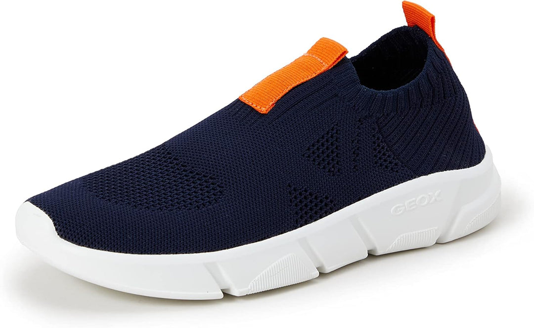 Geox Jungen J Aril Boy A Sneakers 30 EU Navy Orange, 30 EU Navy Orange