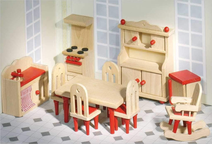 Goki 51951 - Küche, 11-teilig, Puppenhausmöbel