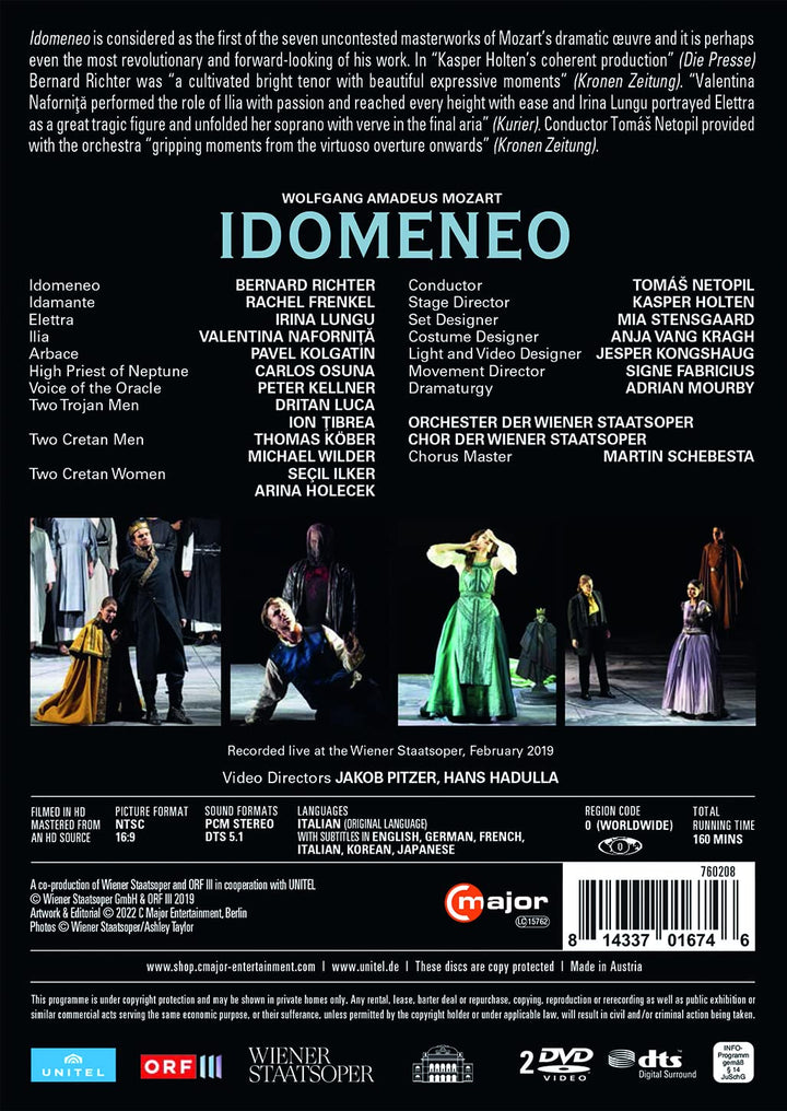 Mozart: Idomeneo [Wiener Staatsoper, Februar 2019], DVD