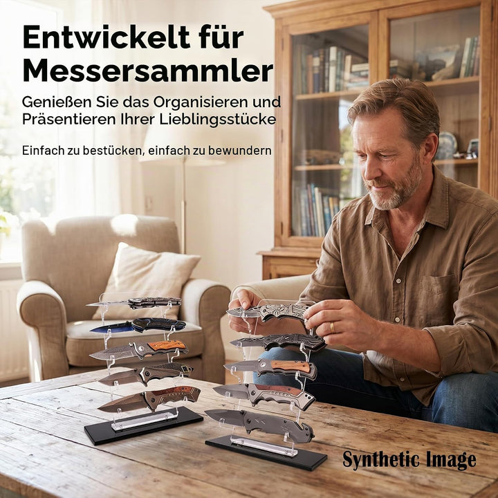 ERMMZHZW Taschenmesser-Display, Taschenmesser-Halter, Taschenmesser-Aufbewahrung, Acryl-Messer-Präse