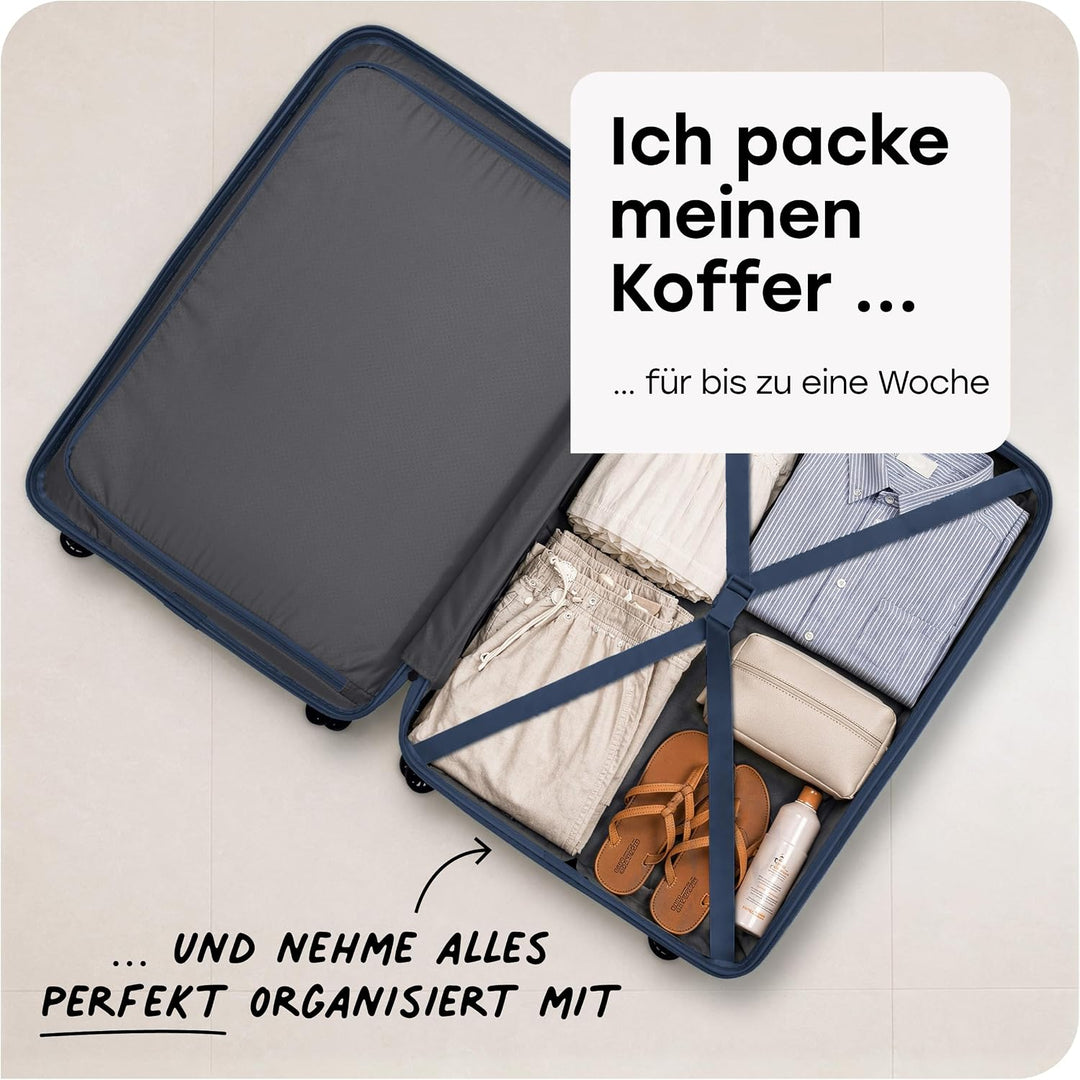 Travelite Handgepäck Trolley klein, Bali, 55x39x20 cm, 2,5 kg, Kratzfeste Hartschale, mit 4 Doppelro