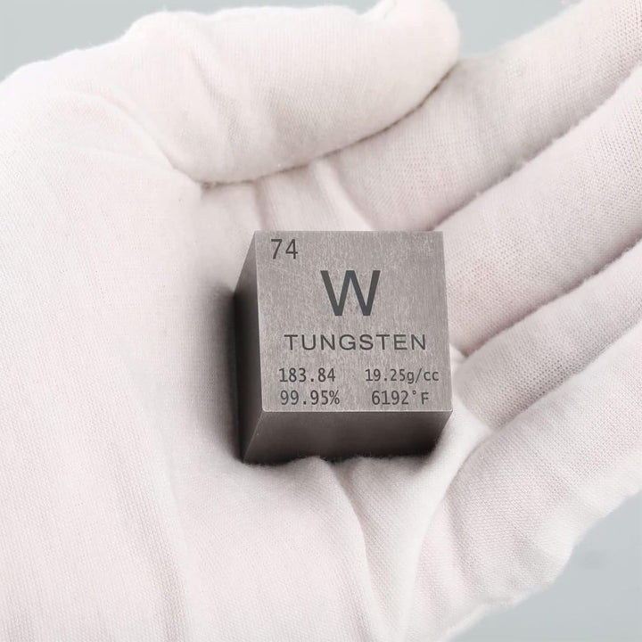 1 Inch Wolfram Würfel 25,4 mm Metall Dichte Würfel reines Metall hohe Dichte Element für Element Sam