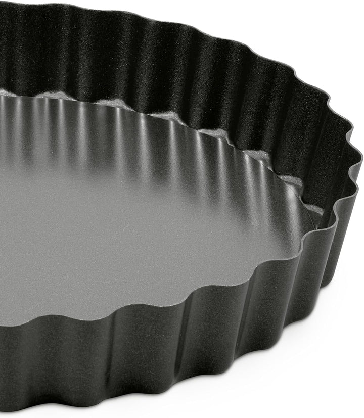 Zyliss Antihaft Tarteform mit Hebeboden 25 cm, Backform aus Karbonstahl mit ILAG Antihaftbeschichtet