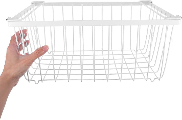 DOITOOL Gefrierschrank Organizer Metallkorb Klappbar mit Griff Draht Aufbewahrungskorb mit Lüftung f