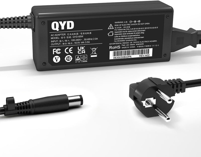 QYD 45W 65W Ersatz Netzteil Notebook Ladegerät für HP N17908 V85 613153-001 6715B 6735B 6735S Eliteb